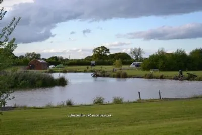 Anglers on the private coarse fishing lake at Wagtail Park, York